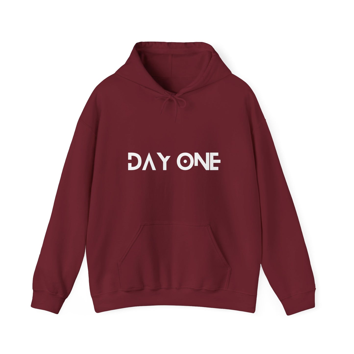 DAY ONE - white text - Hooded Sweatshirt