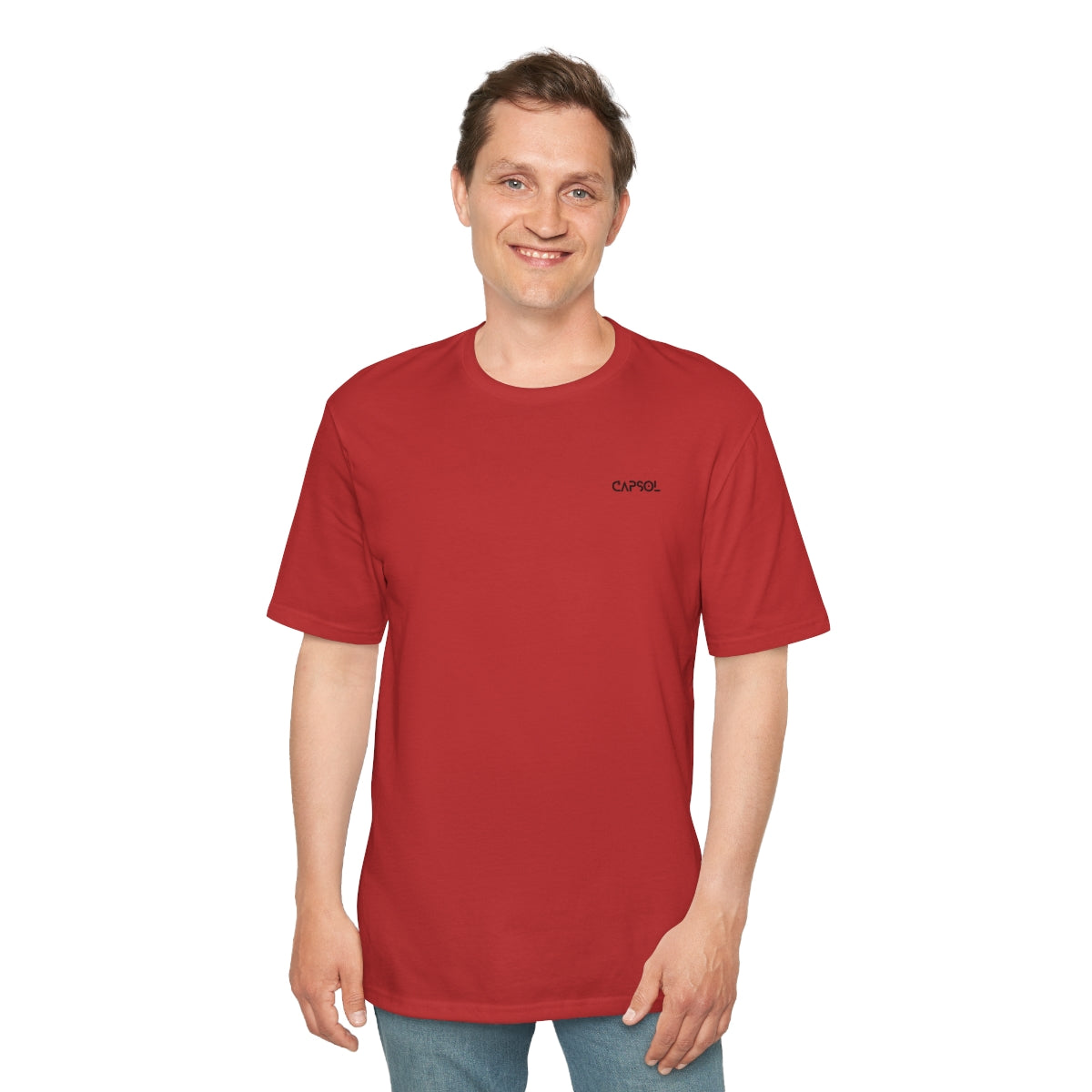 CapSol (front left) - black text - Perfect Weight® Tee
