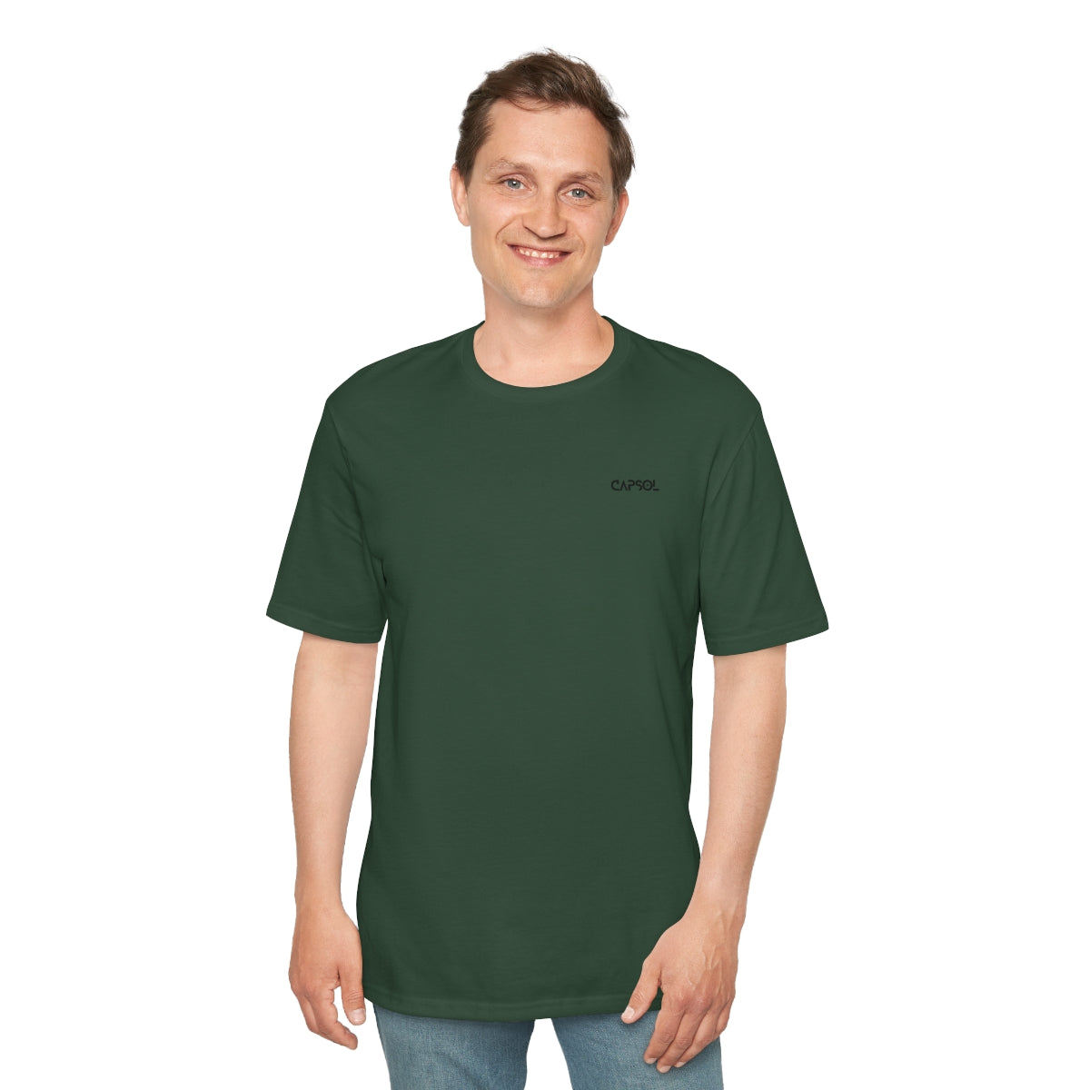 CapSol (front left) - black text - Perfect Weight® Tee