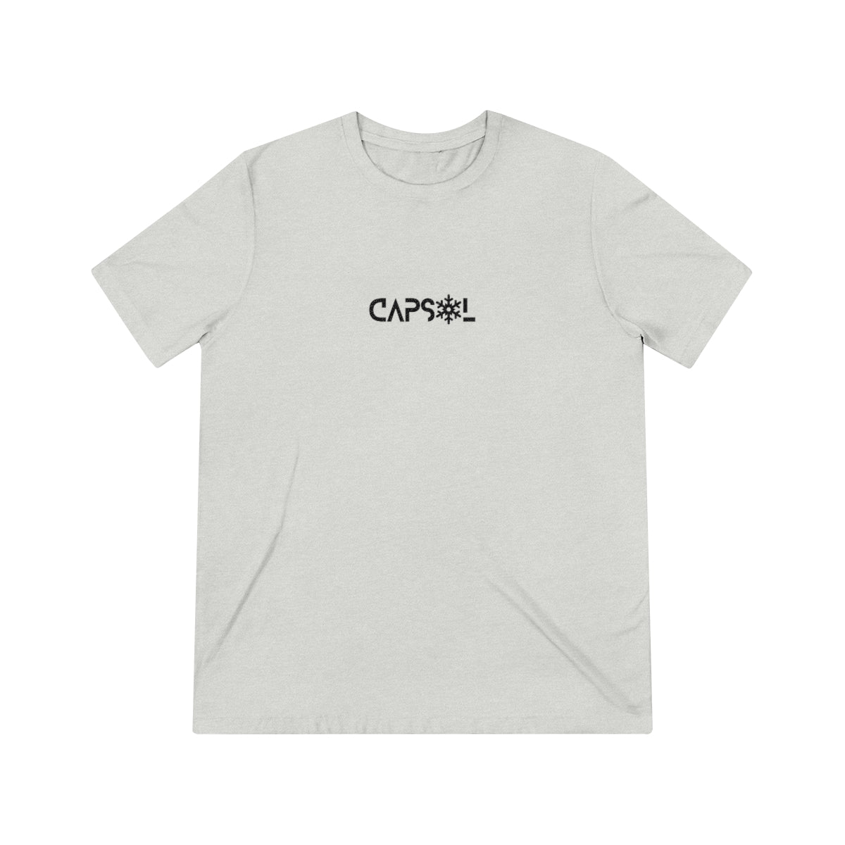 CapSol (front) - black text - SNOWFLAKE - Unisex Triblend Tee
