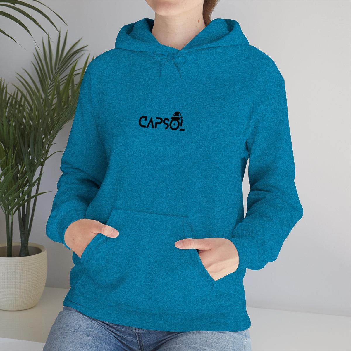 CapSol (front) - black text - XMAS - Unisex Heavy Blend™ Hooded Sweatshirt