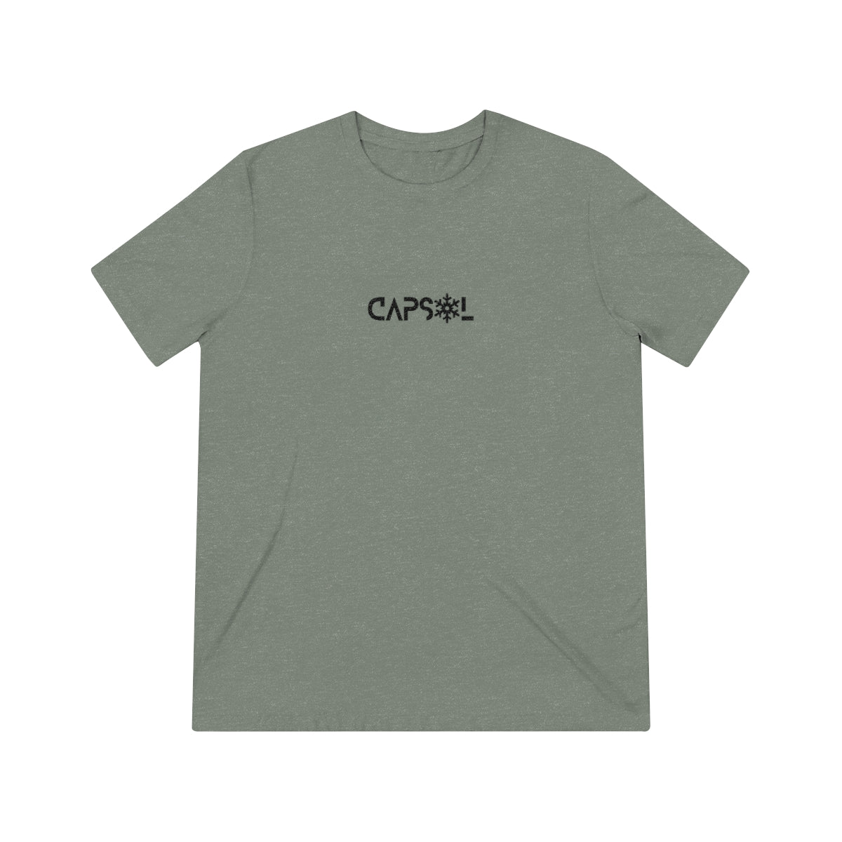 CapSol (front) - black text - SNOWFLAKE - Unisex Triblend Tee