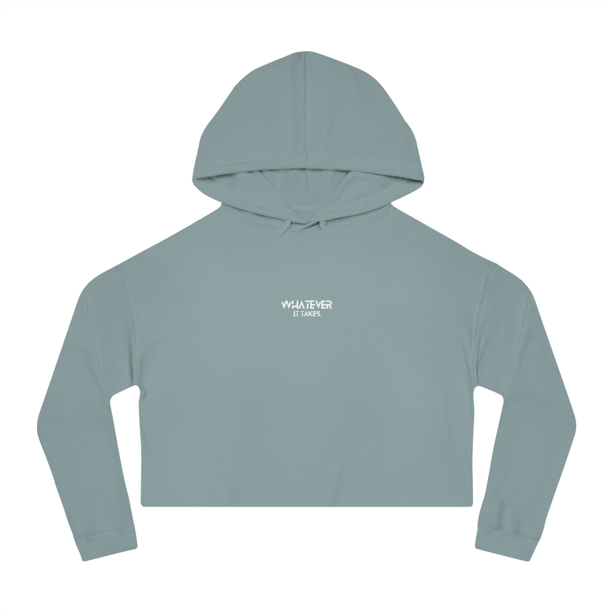 Whatever it takes (front) - white/pink - Women’s Cropped Hooded Sweatshirt INDEPENDENT