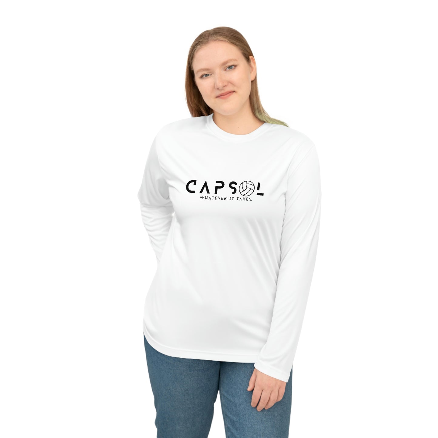 Volleyball - black text - Performance Long Sleeve Shirt - basic
