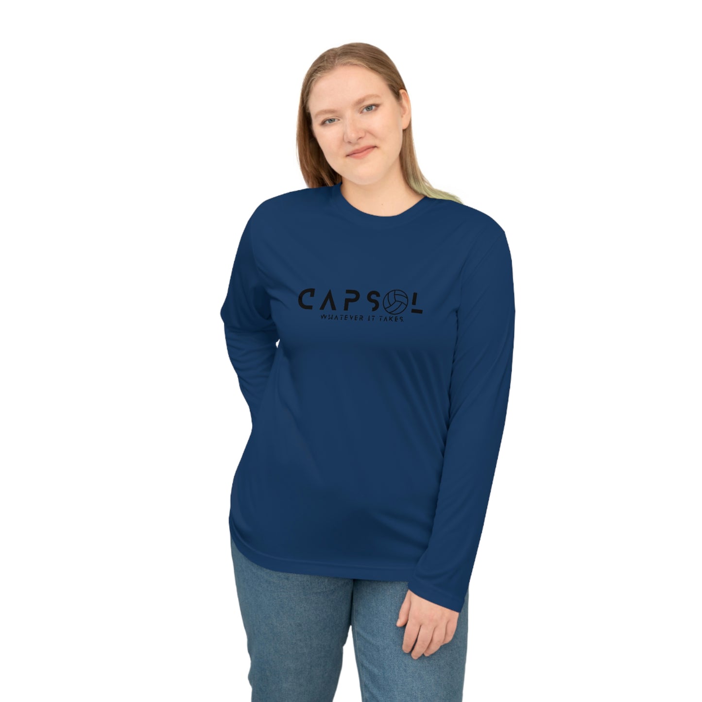 Volleyball - black text - Performance Long Sleeve Shirt - basic