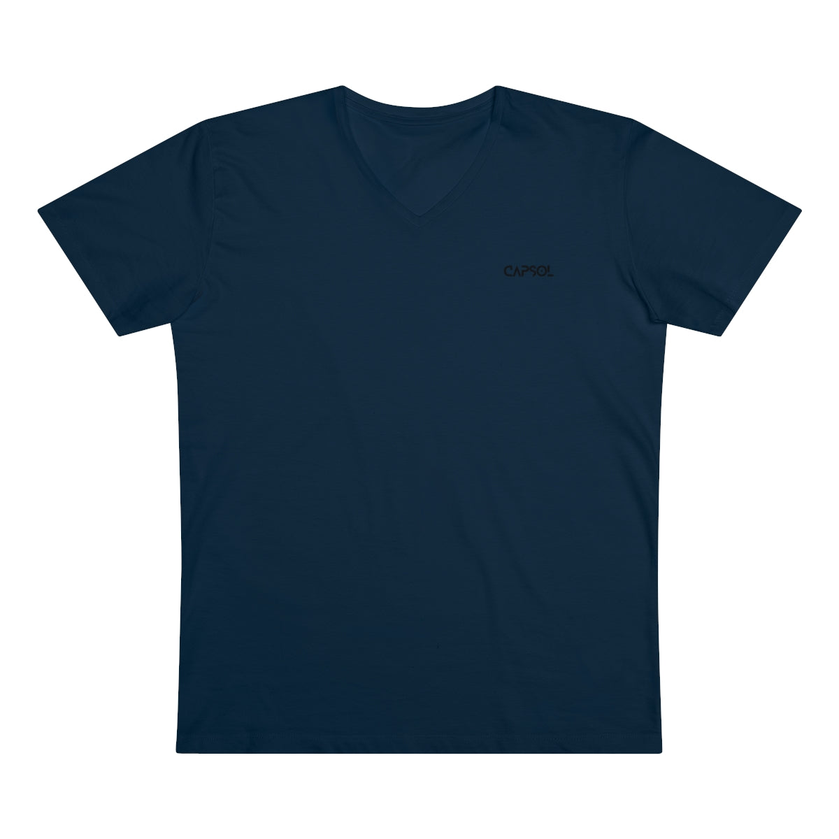 CapSol (front left) - black text - Men’s Presenter V-neck