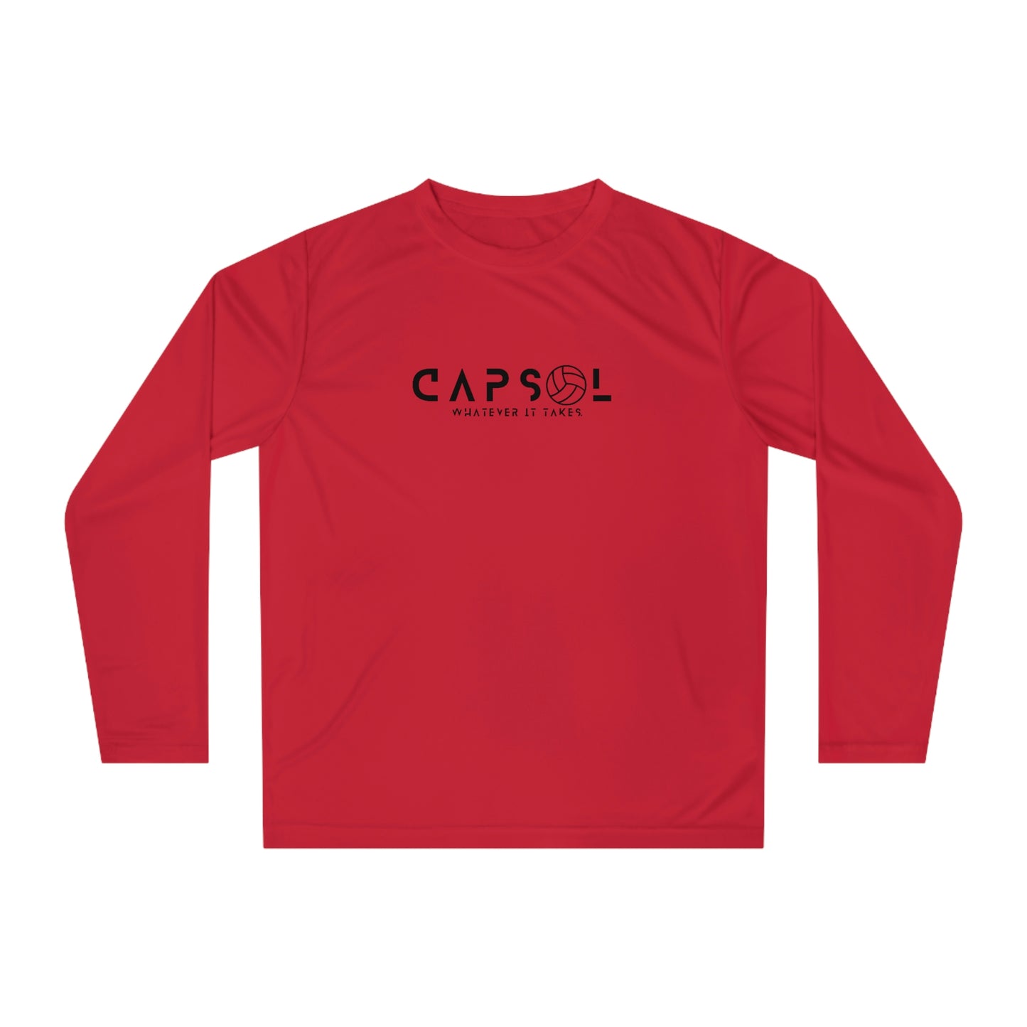 Volleyball - black text - Performance Long Sleeve Shirt - basic