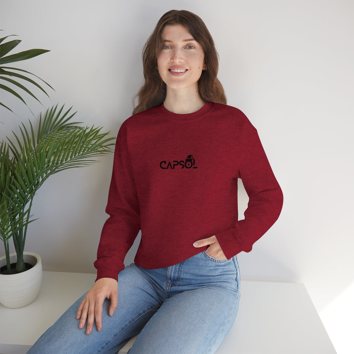 CapSol (front) - black text - XMAS - Unisex Heavy Blend™ Crewneck Sweatshirt