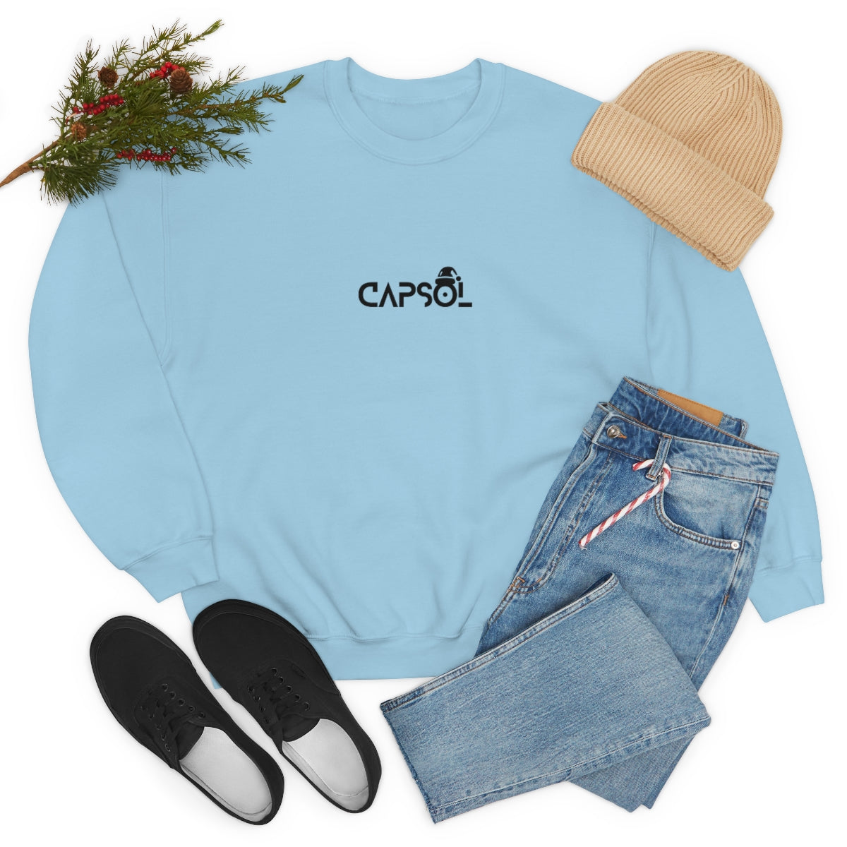 CapSol (front) - black text - XMAS - Unisex Heavy Blend™ Crewneck Sweatshirt