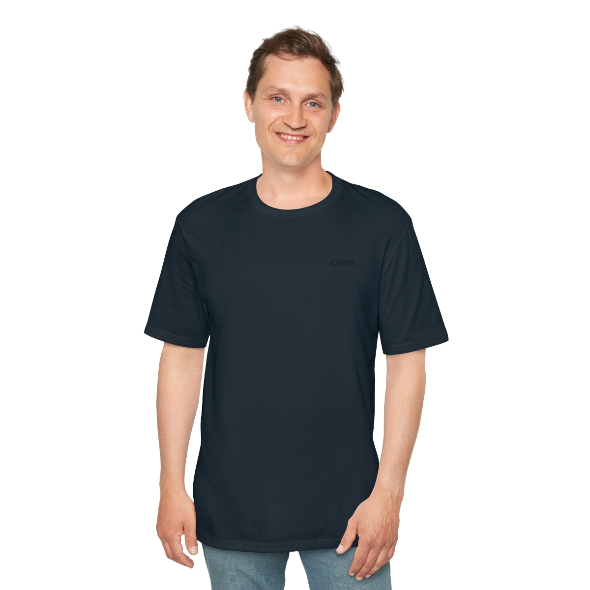 CapSol (front left) - black text - Perfect Weight® Tee