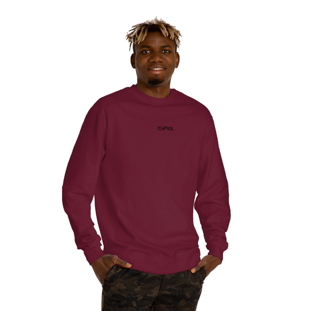 CapSol (front) - black text - Unisex Crew Neck Sweatshirt INDEPENDENT