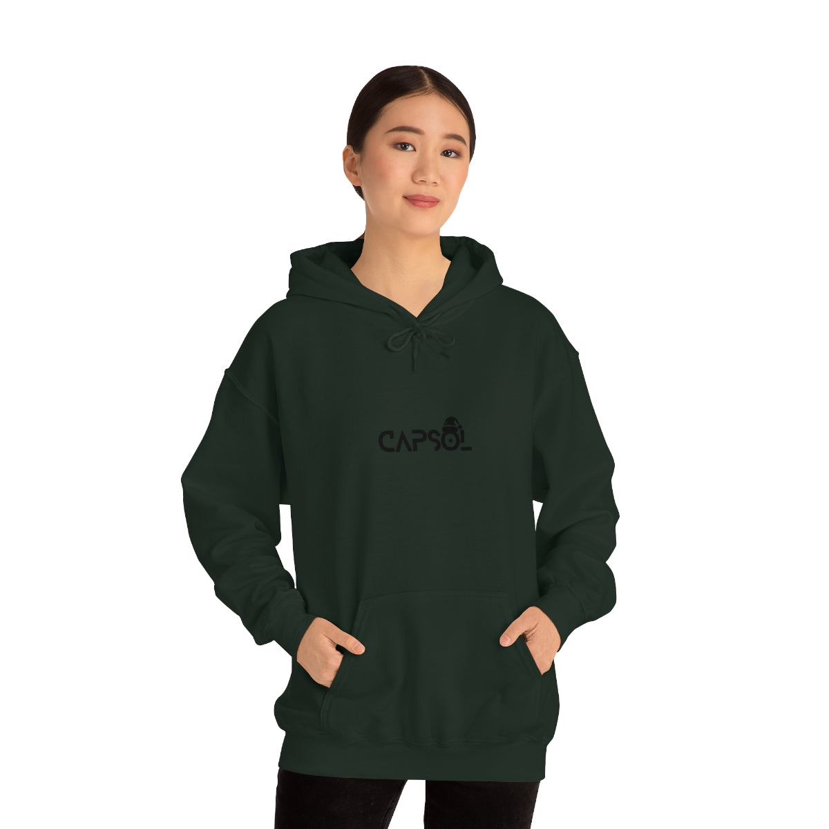 CapSol (front) - black text - XMAS - Unisex Heavy Blend™ Hooded Sweatshirt