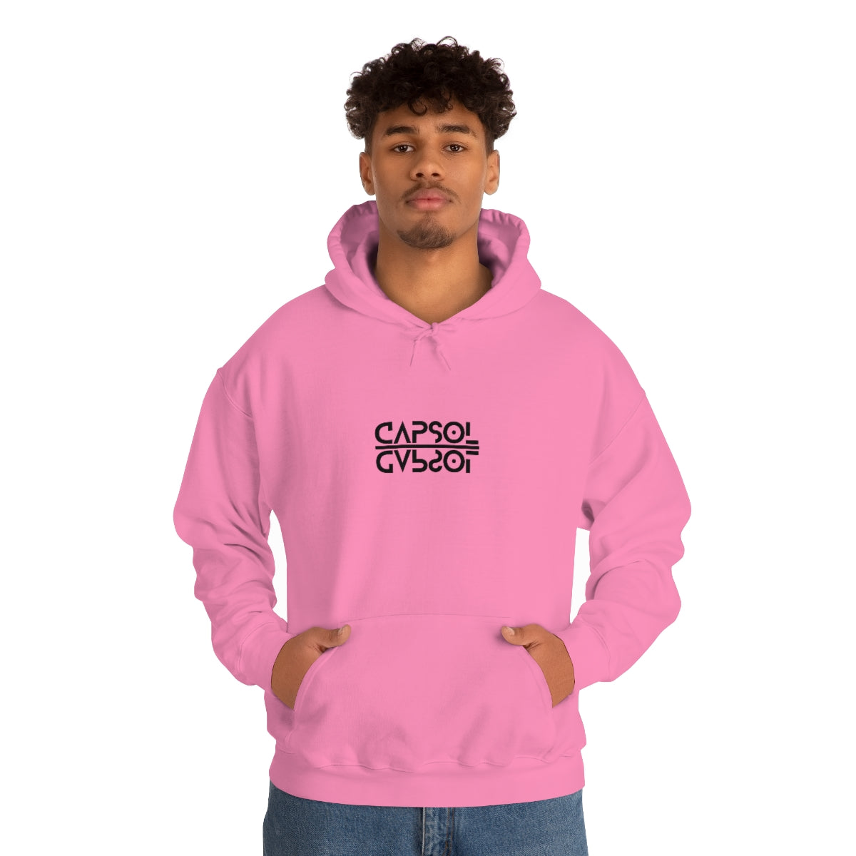 CapSol (front) - b/w text - INVERSE - Unisex Heavy Blend™ Hooded Sweatshirt