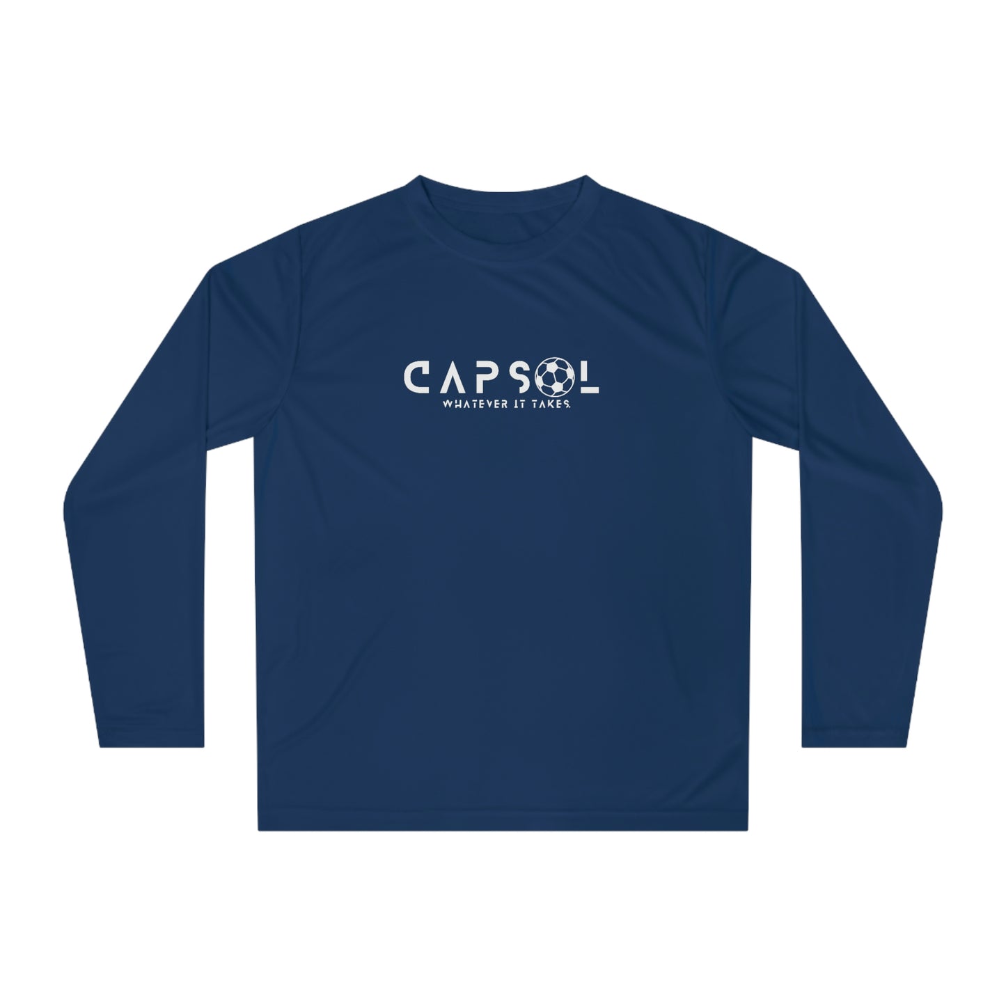 Soccer - white text - Performance Long Sleeve Shirt - basic