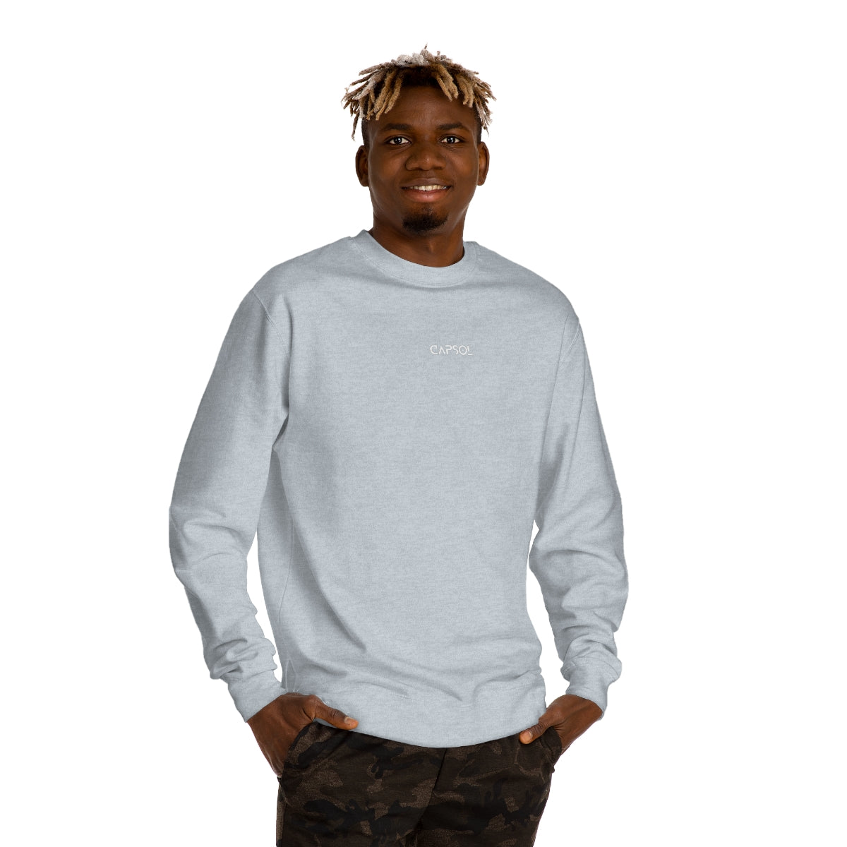 CapSol (front) - white text - Unisex Crew Neck Sweatshirt INDEPENDENT