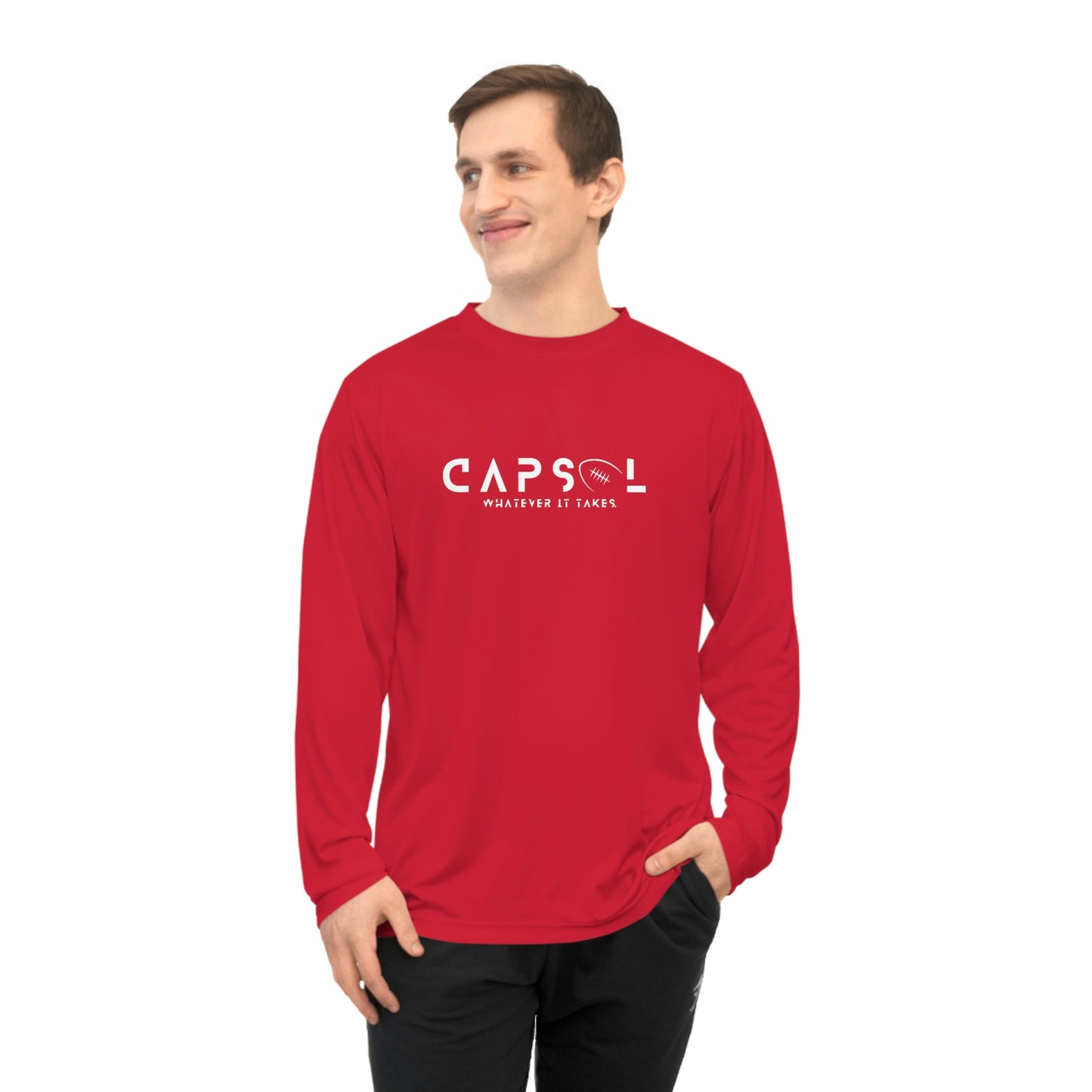 Football - white text - Performance Long Sleeve Shirt - basic