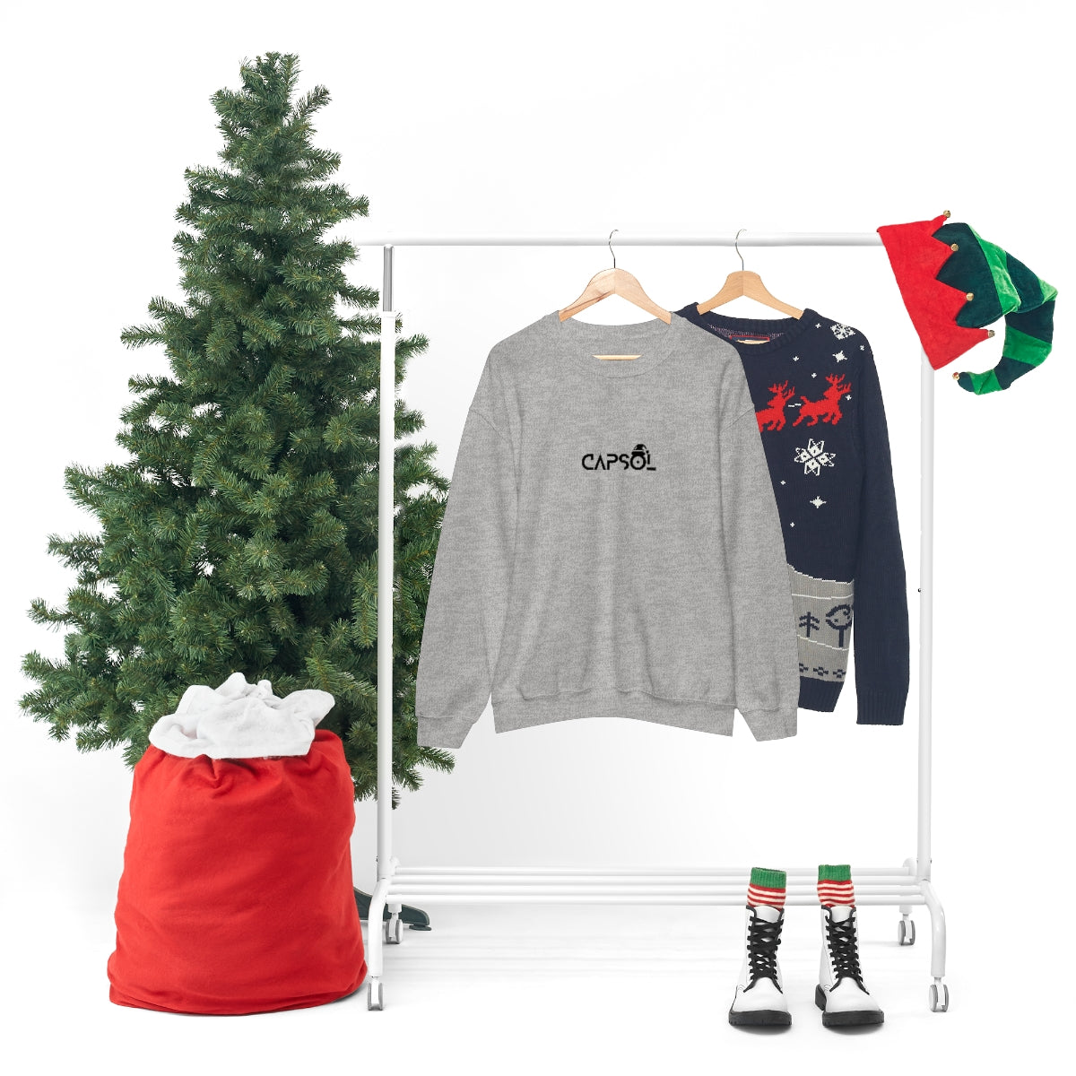 CapSol (front) - black text - XMAS - Unisex Heavy Blend™ Crewneck Sweatshirt