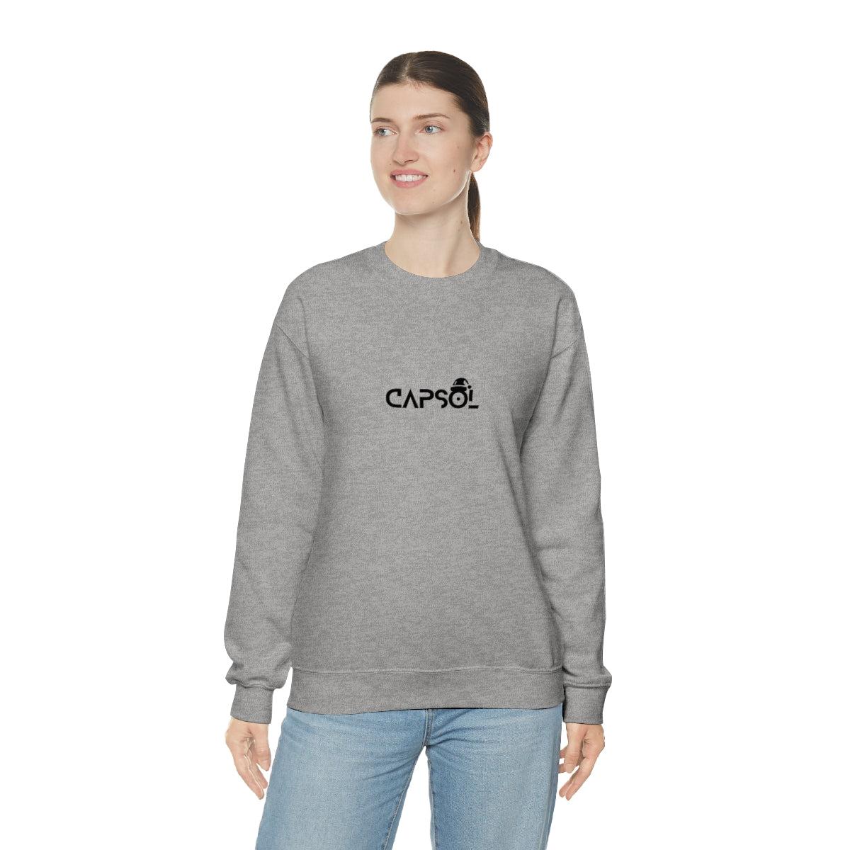 CapSol (front) - black text - XMAS - Unisex Heavy Blend™ Crewneck Sweatshirt