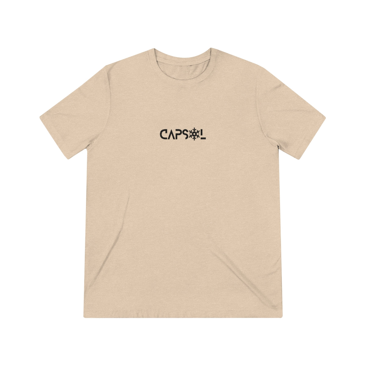 CapSol (front) - black text - SNOWFLAKE - Unisex Triblend Tee