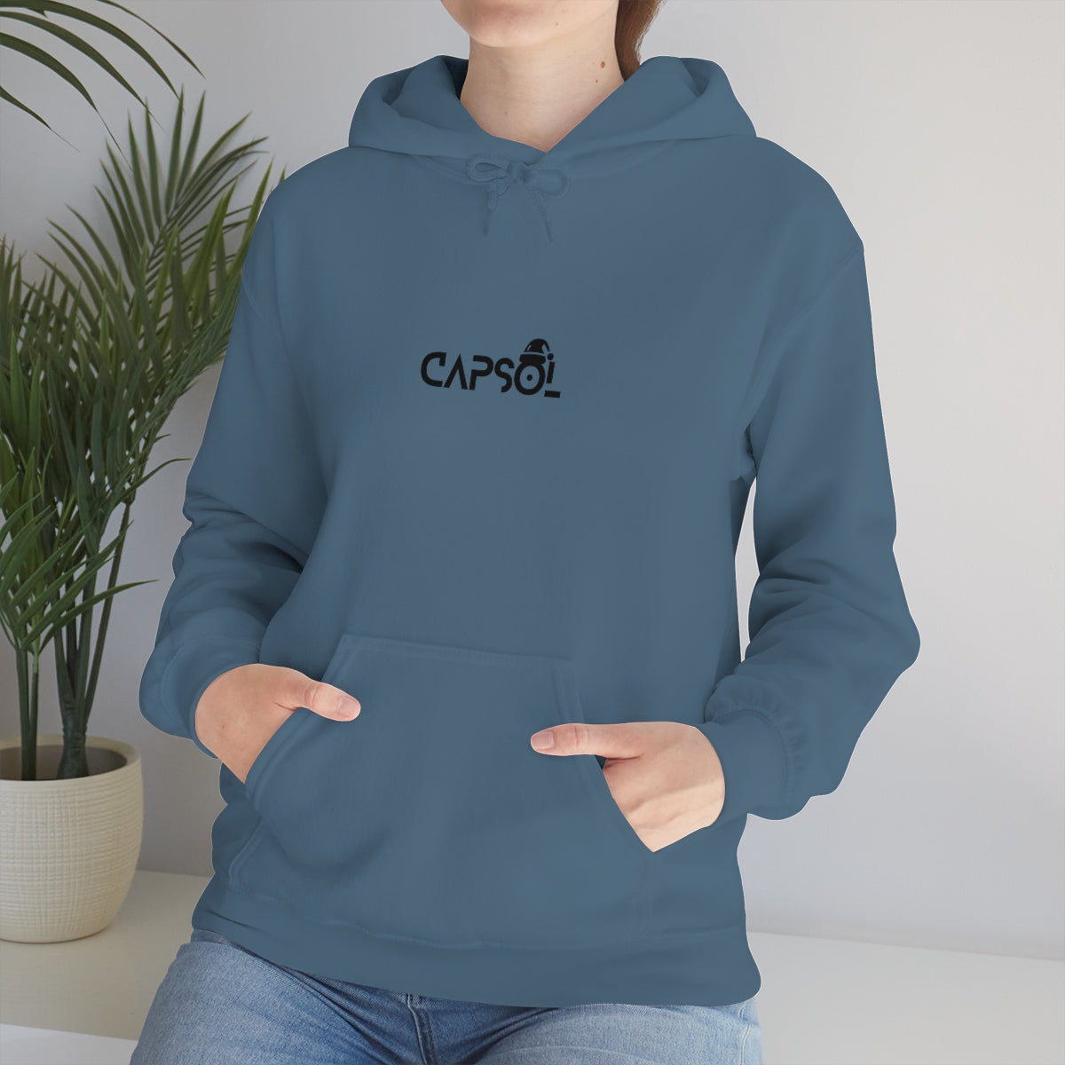 CapSol (front) - black text - XMAS - Unisex Heavy Blend™ Hooded Sweatshirt