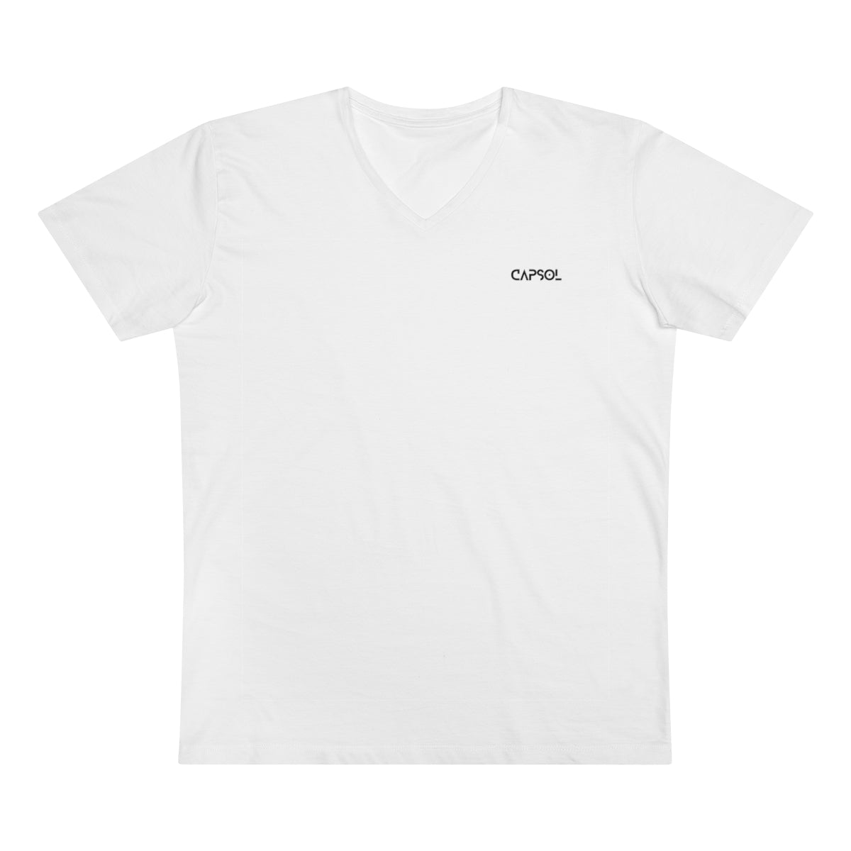 CapSol (front left) - black text - Men’s Presenter V-neck