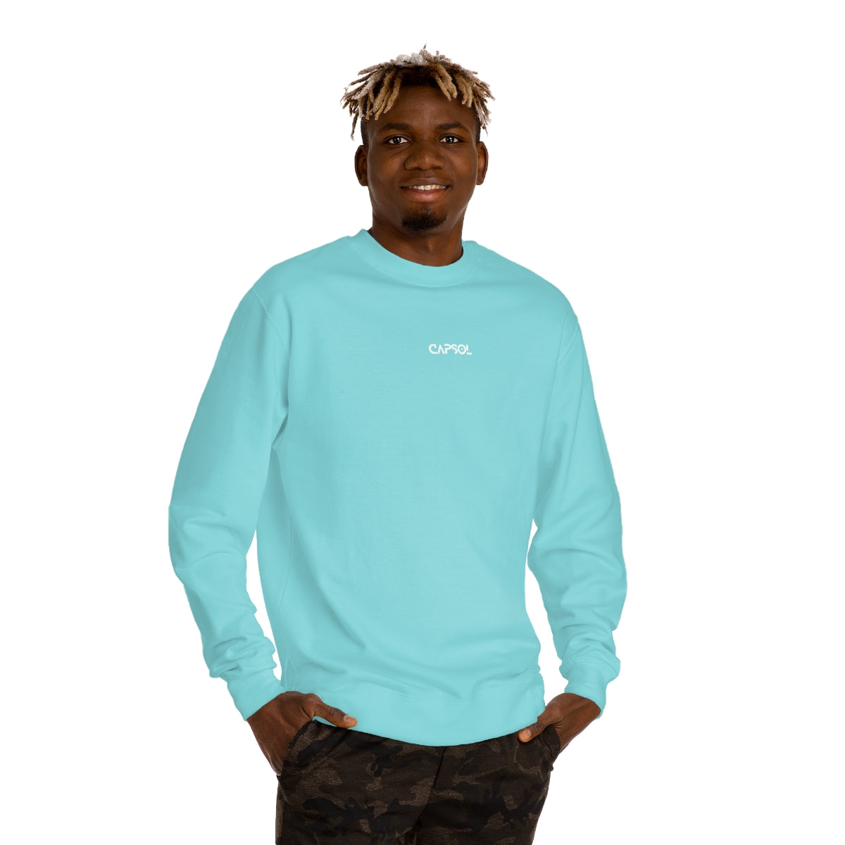 CapSol (front) - white text - Unisex Crew Neck Sweatshirt INDEPENDENT
