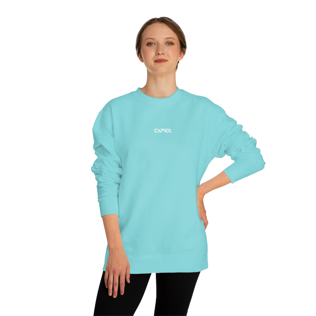CapSol (front) - white text - Unisex Crew Neck Sweatshirt INDEPENDENT