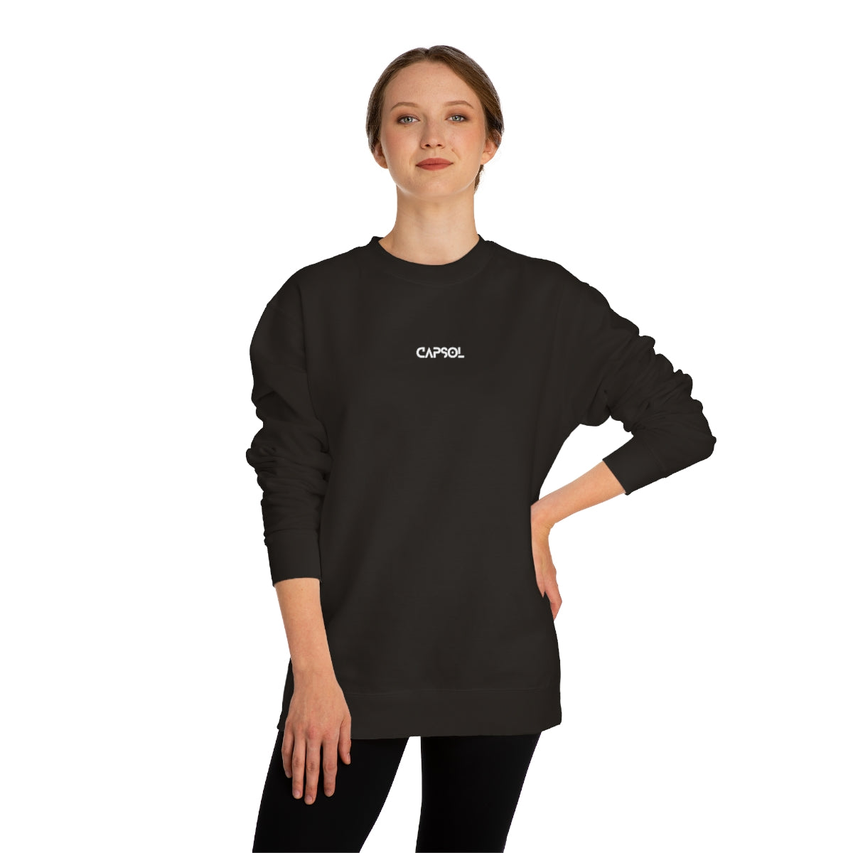 CapSol (front) - white text - Unisex Crew Neck Sweatshirt INDEPENDENT