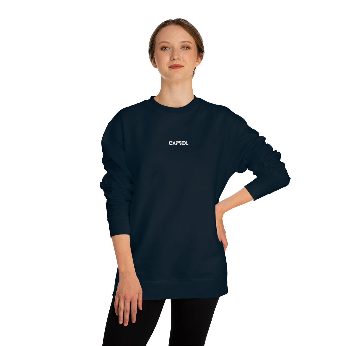 CapSol (front) - white text - Unisex Crew Neck Sweatshirt INDEPENDENT