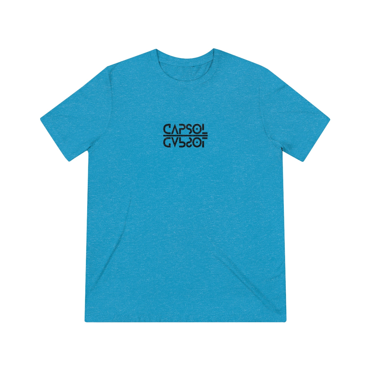 CapSol (front) - b/w text - INVERSE - Unisex Triblend Tee