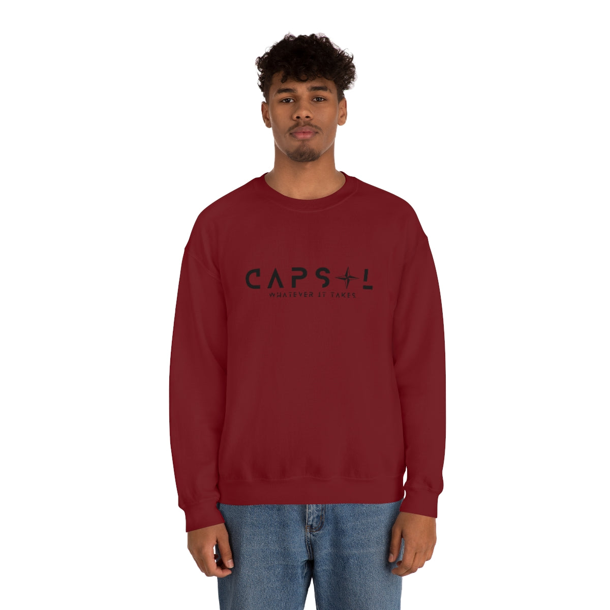 Star - black text - Crewneck Sweatshirt