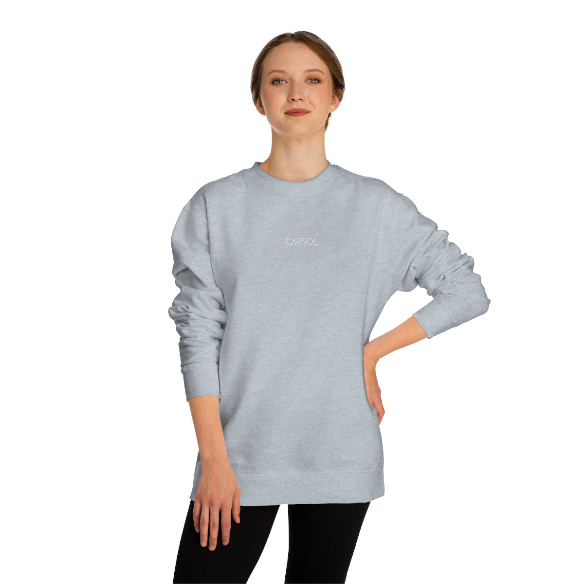 CapSol (front) - white text - Unisex Crew Neck Sweatshirt INDEPENDENT