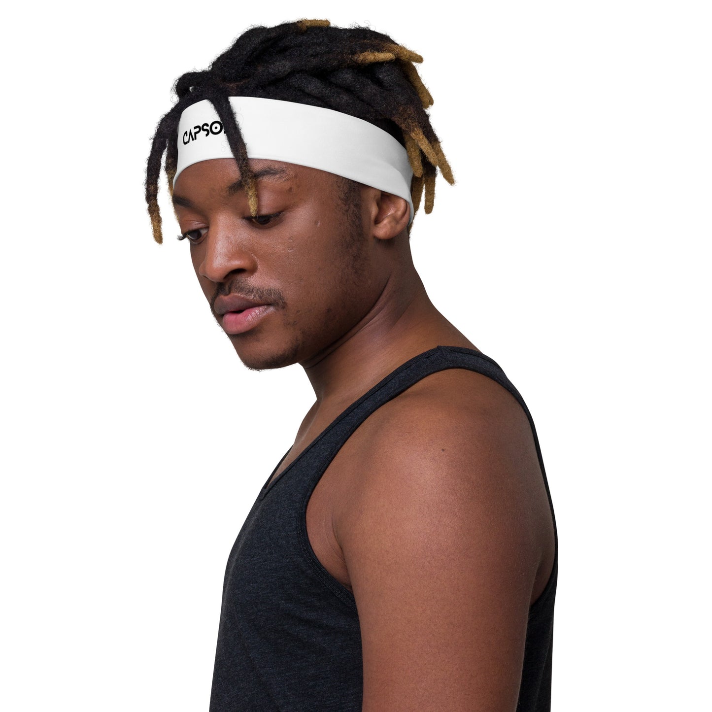 CapSol - black text - Headband