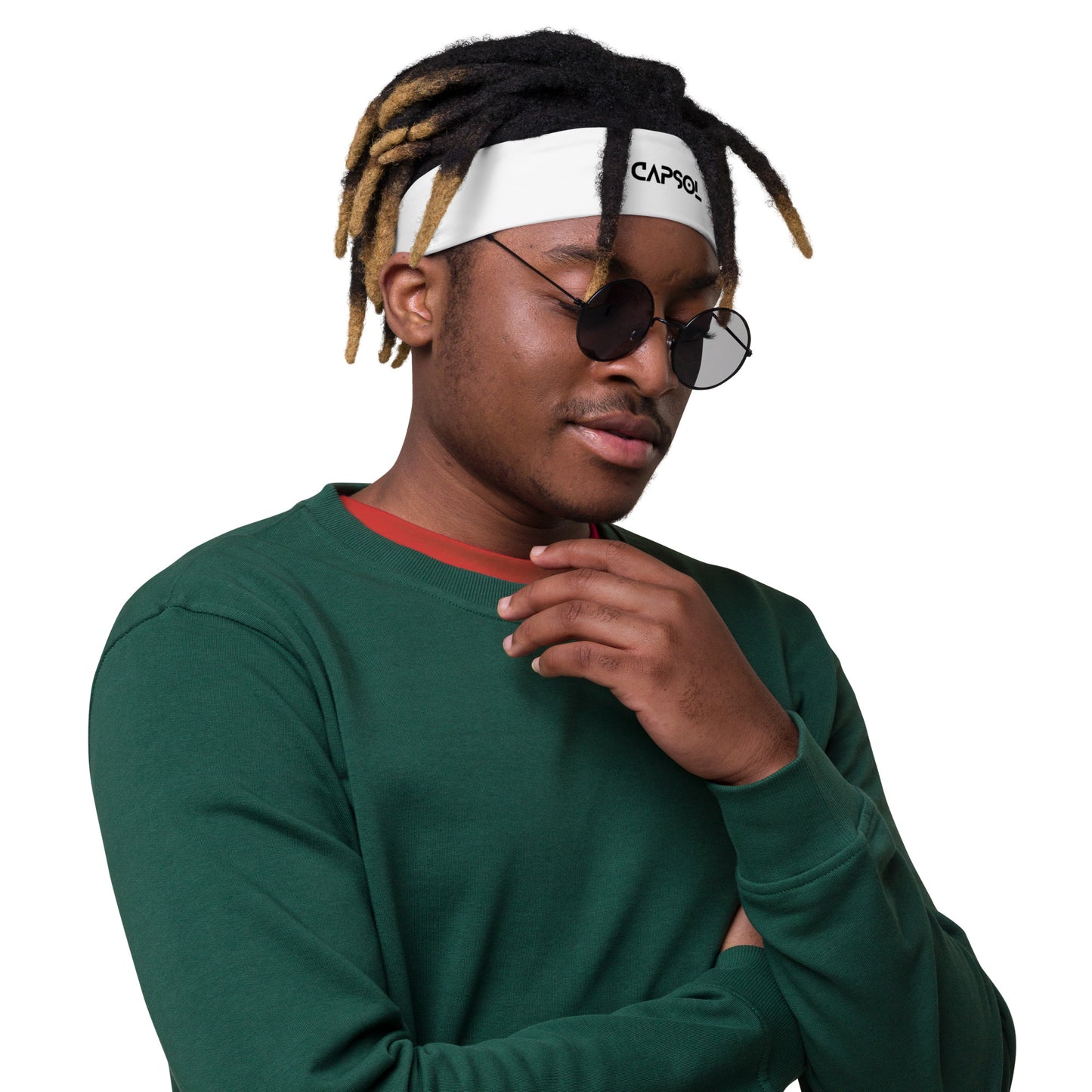 CapSol - black text - Headband