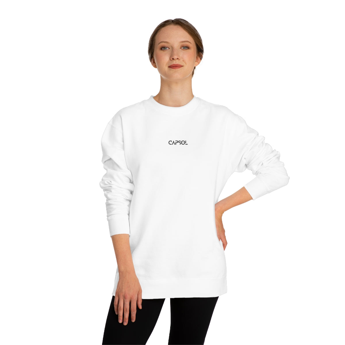 CapSol (front) - white text - Unisex Crew Neck Sweatshirt INDEPENDENT