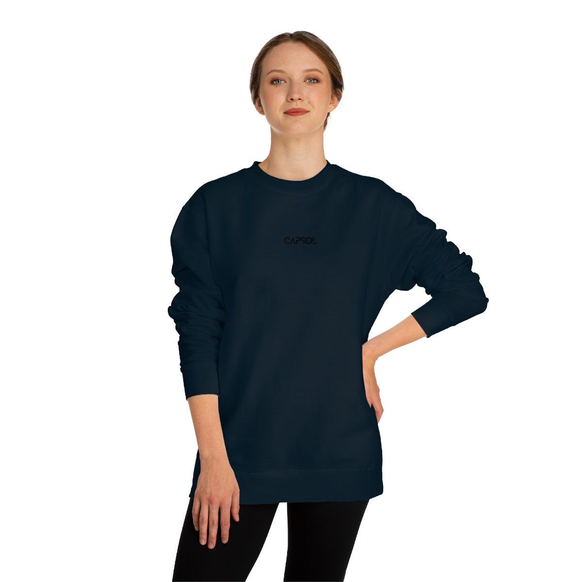 CapSol (front) - black text - Unisex Crew Neck Sweatshirt INDEPENDENT