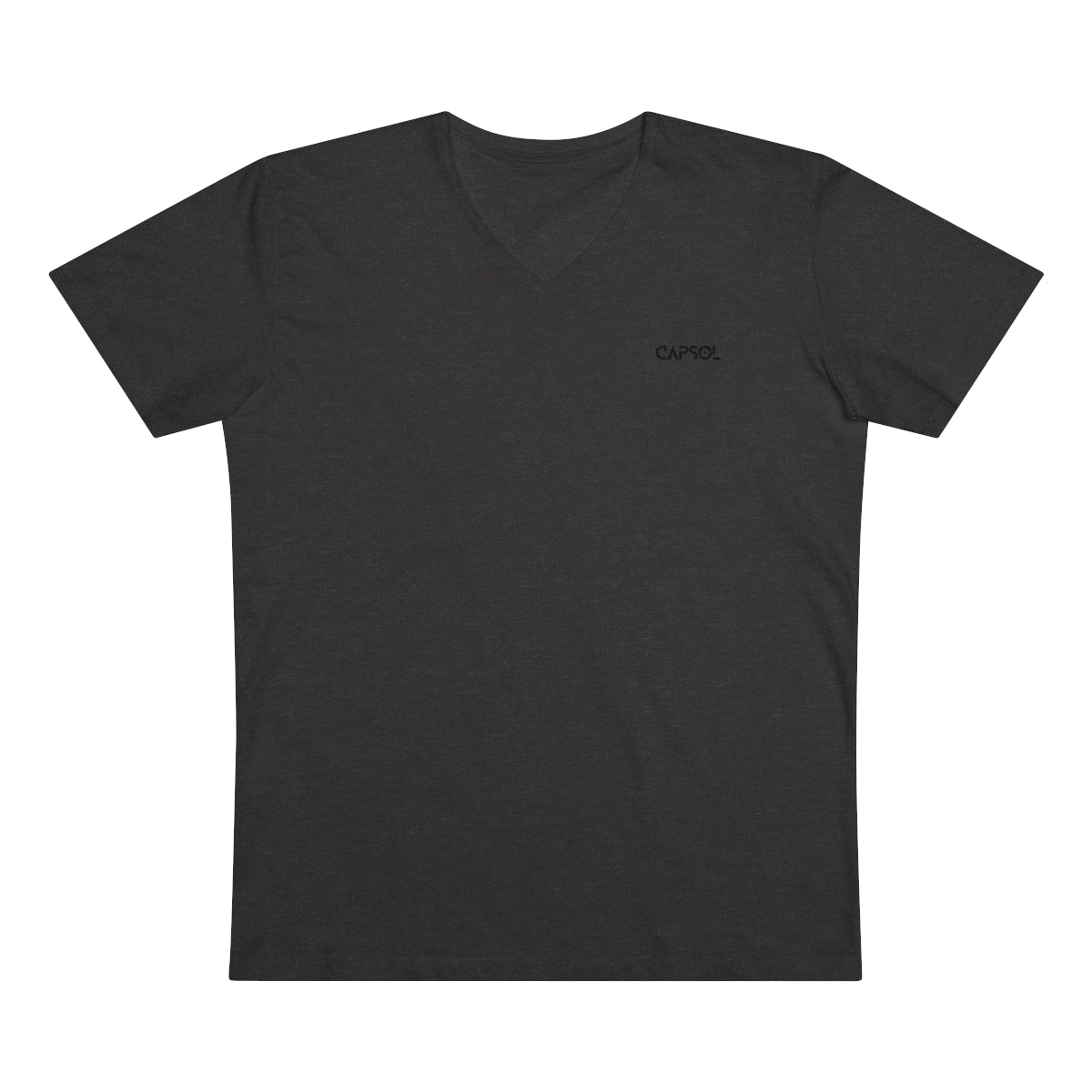 CapSol (front left) - black text - Men’s Presenter V-neck