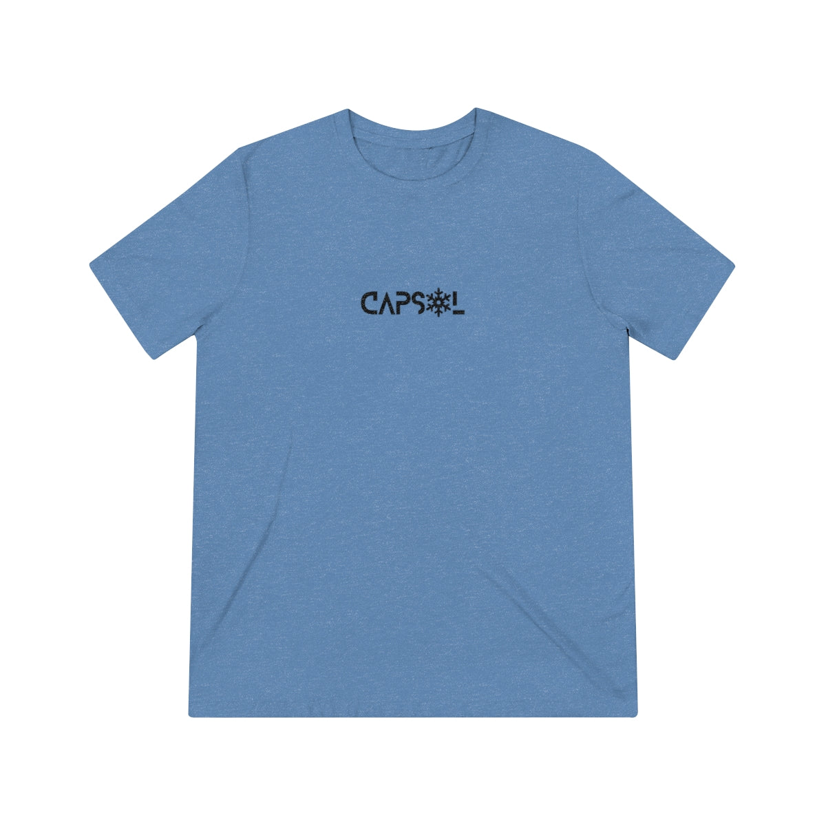 CapSol (front) - black text - SNOWFLAKE - Unisex Triblend Tee
