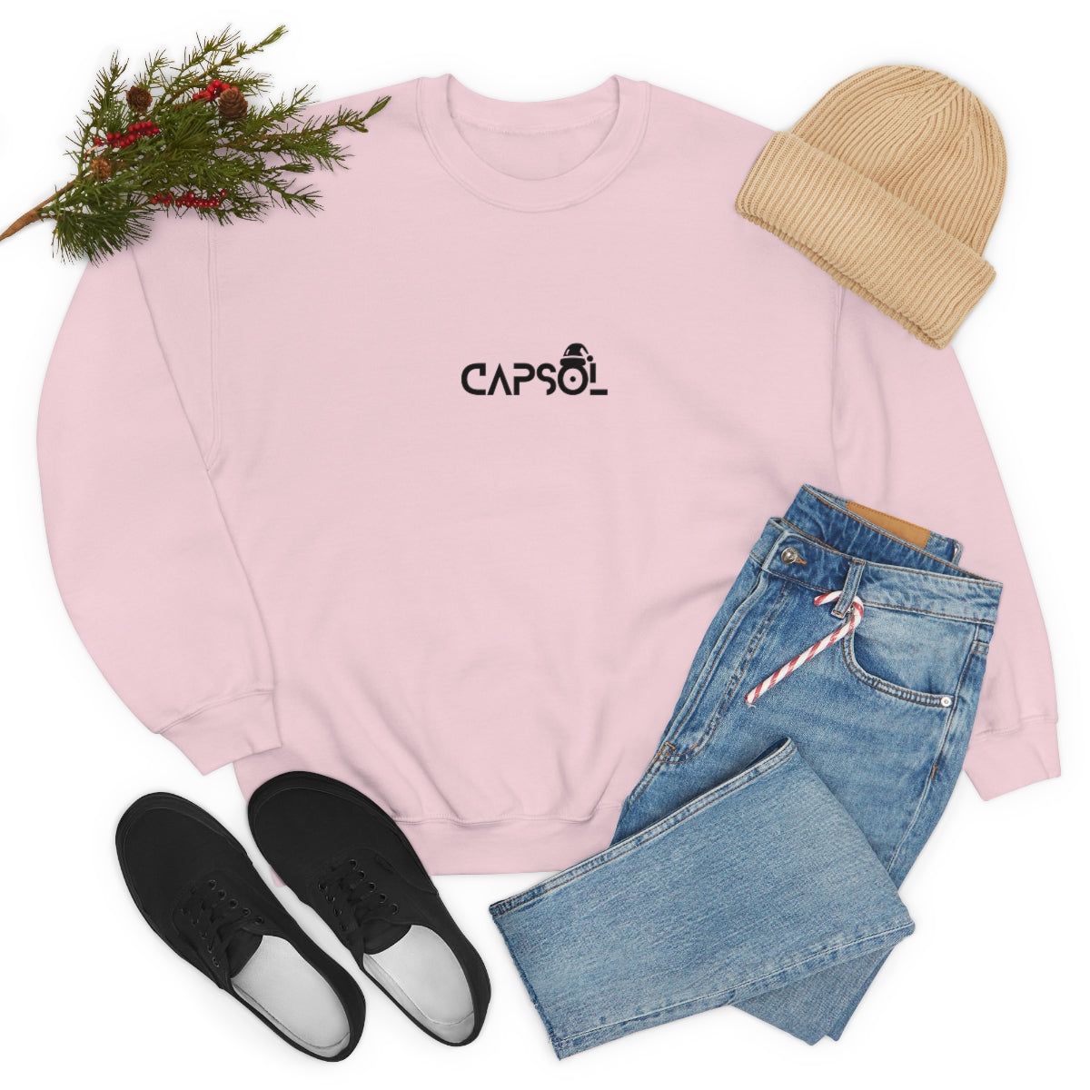 CapSol (front) - black text - XMAS - Unisex Heavy Blend™ Crewneck Sweatshirt