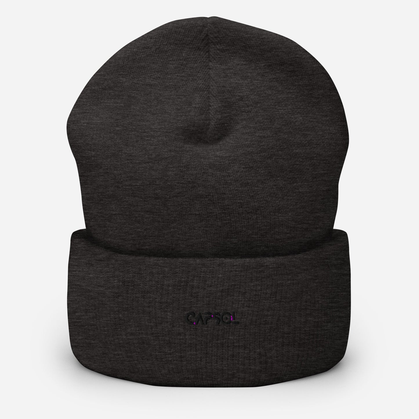 CapSol - black thread - Cuffed Beanie