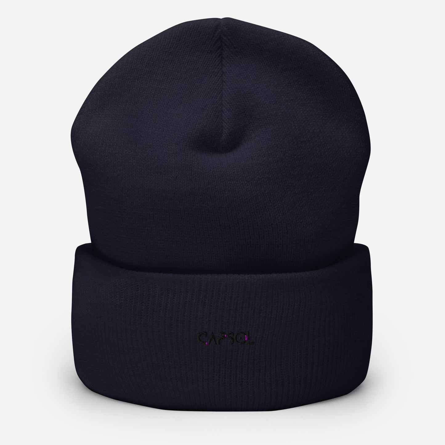 CapSol - black thread - Cuffed Beanie