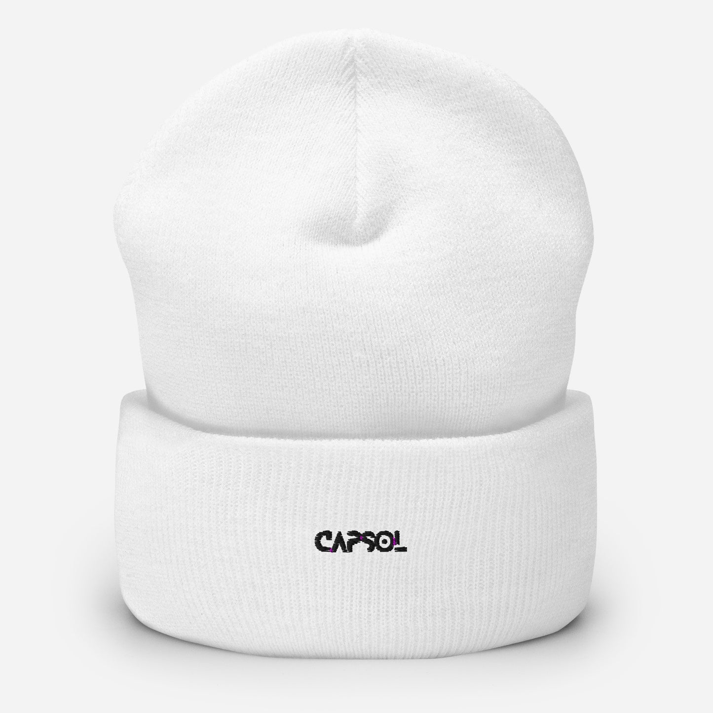 CapSol - black thread - Cuffed Beanie