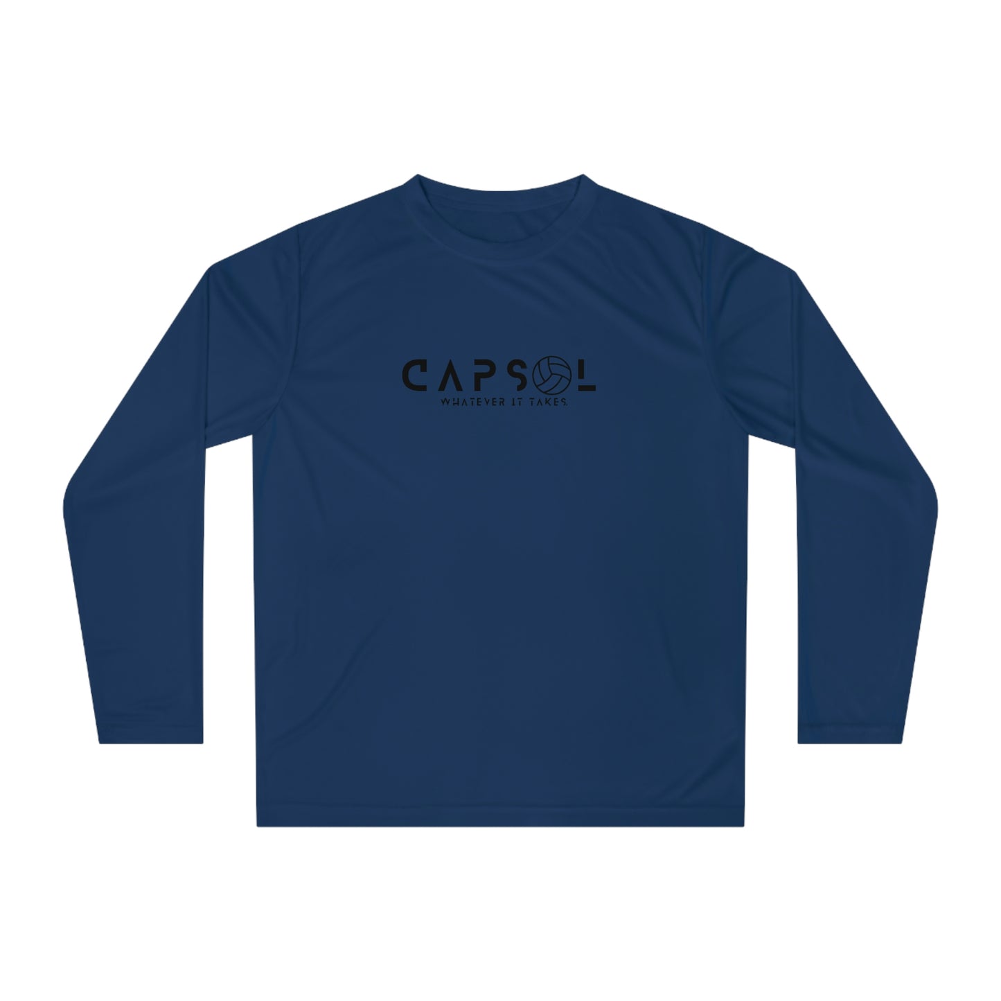 Volleyball - black text - Performance Long Sleeve Shirt - basic