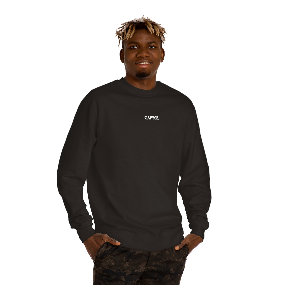 CapSol (front) - black text - Unisex Crew Neck Sweatshirt INDEPENDENT