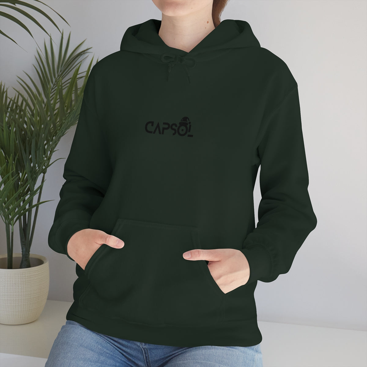 CapSol (front) - black text - XMAS - Unisex Heavy Blend™ Hooded Sweatshirt
