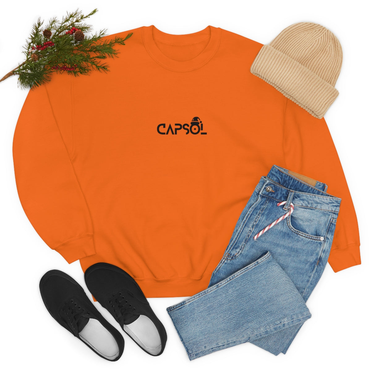 CapSol (front) - black text - XMAS - Unisex Heavy Blend™ Crewneck Sweatshirt