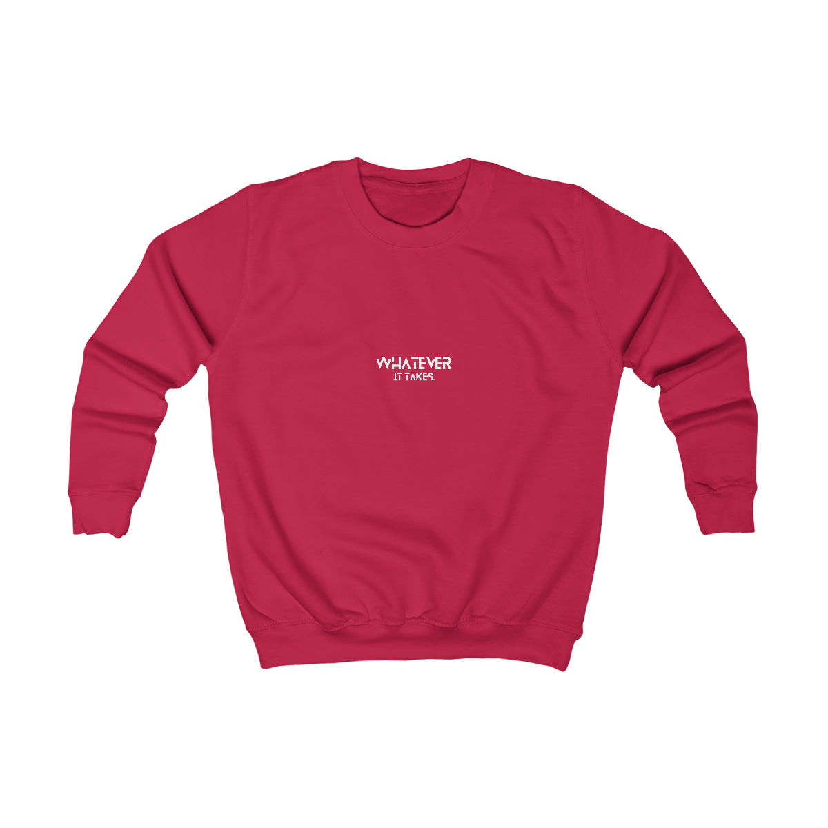 Whatever it takes (front) - white/pink text - Kids Sweatshirt