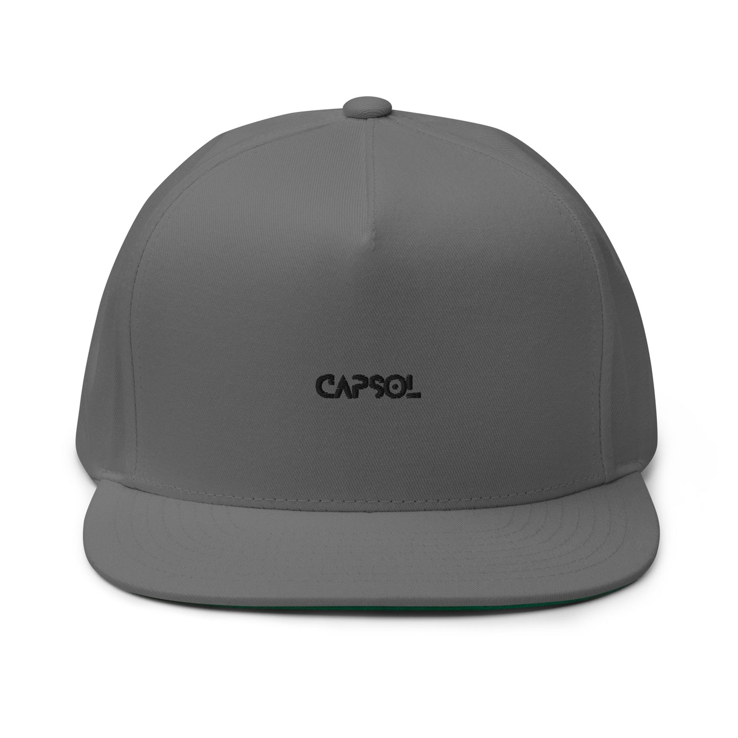 CapSol - black thread - Flat Bill Snapback
