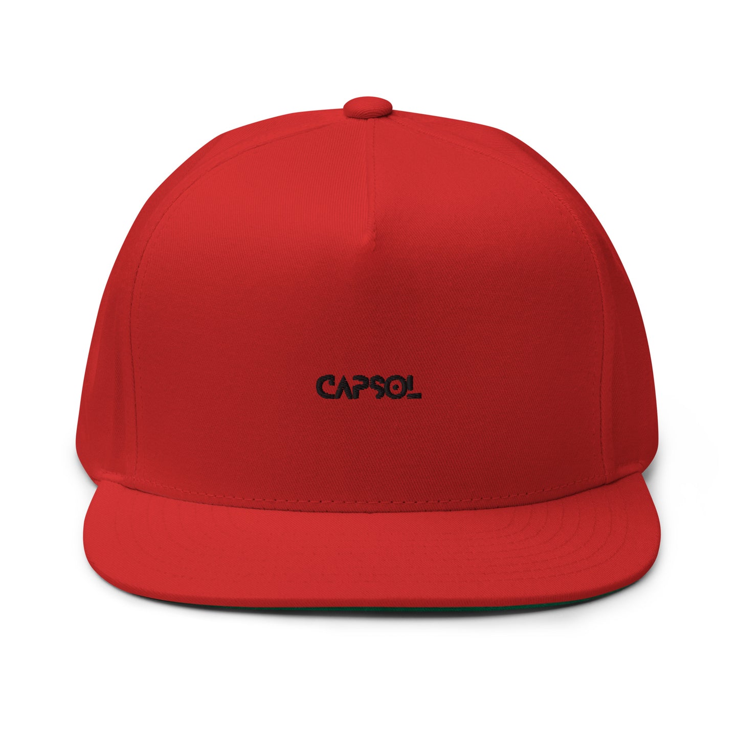 CapSol - black thread - Flat Bill Snapback