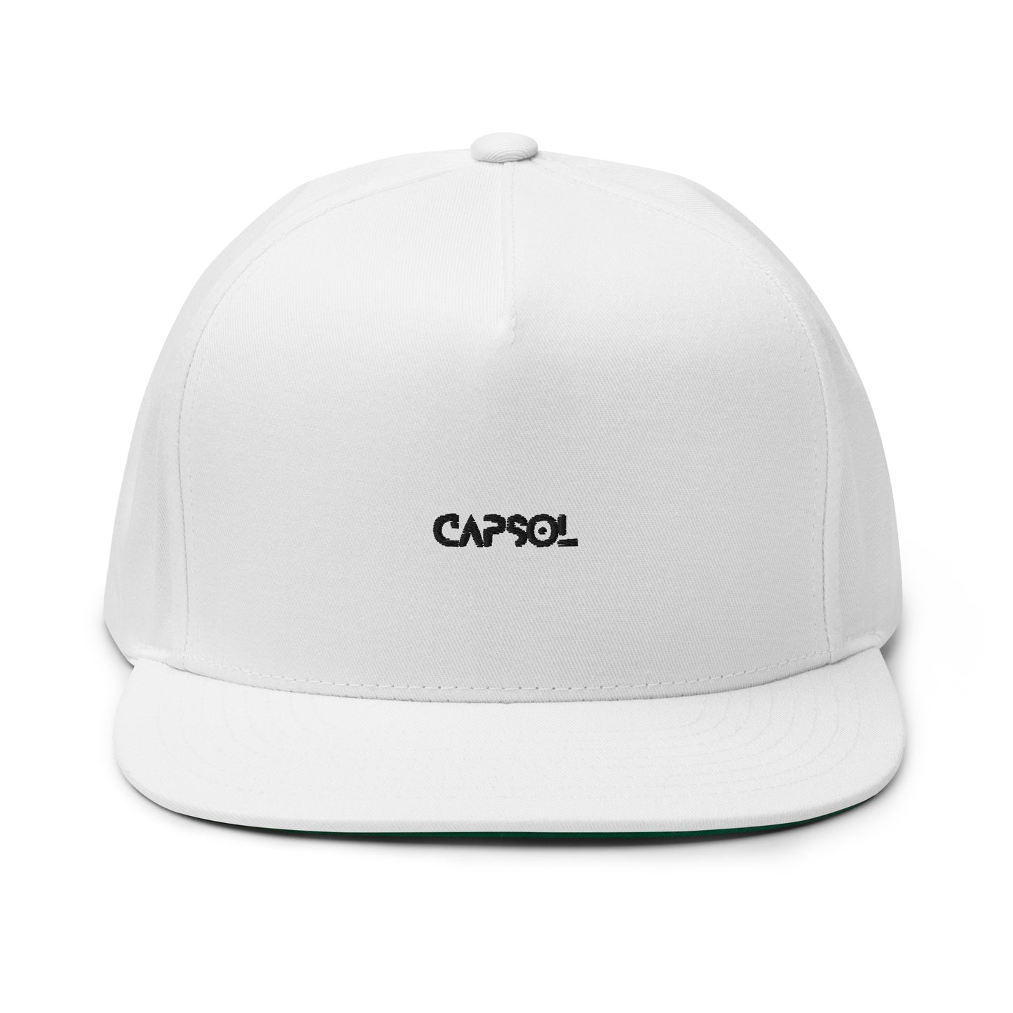 CapSol - black thread - Flat Bill Snapback